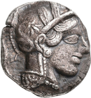 Attika: AR-Tetradrachme, Ca. 479-404 V. Chr., Athen, 16,72 G. Athenakopf Nach Rechts/Eule. Prüfhieb, - Griechische Münzen