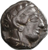 Attika: AR-Tetradrachme, Ca. 479-404 V. Chr., Athen, 17,34 G. Athenakopf Nach Rechts/Eule. Hübsche P - Griechische Münzen