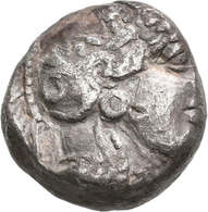 Attika: Athen:AR-Tetradrachme Um 350 V. Chr.; 15,7 G, ägyptischer Beischlag ?. Vs: Kopf Der Athena N - Greek