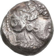 Attika: Athen:AR-Tetradrachme Um 350 V. Chr.; 15,7 G, ägyptischer Beischlag ?. Vs: Kopf Der Athena N - Griechische Münzen