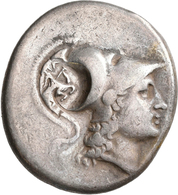 Pamphylien: SIDE: Tetradrachme, 2.-1. Jhd. V. Chr.; 16,20 G, Mit Gegenstempel Auf Avers. Athenakopf - Greek
