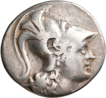Pamphylien: SIDE: Tetradrachme, 2.-1. Jhd. V. Chr.; 16,27 G, Mit Gegenstempel Auf Avers. Athenakopf - Griechische Münzen