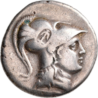 Pamphylien: SIDE: Tetradrachme, 2.-1. Jhd. V. Chr.; 16,36 G, Mit Gegenstempel "Anker" Auf Avers. Ath - Griechische Münzen