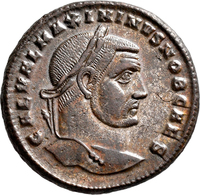 Maximinus Daia (305 - 309 - 310 - 313): Æ-Nummis, GENIO POPULI ROMANI, 10,3 G, Kampmann 128.11, Sehr - La Tétrarchie (284 à 307)