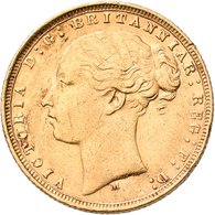 Australien - Anlagegold: Victoria 1837-1901: Sovereign 1875 M, Melbourne, KM# 7, Friedberg 16. 7,97 - Sonstige & Ohne Zuordnung