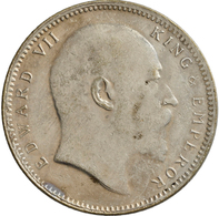 Indien: Britisch-Indien, Edward VII. 1901-1910: Lot 3 Münzen: 1 Rupie 1906 (Calcuta), KM# 508, Stemp - Indien