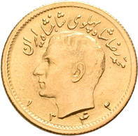 Iran - Anlagegold: Muhammad Reza Pahlavi Shah 1941-1979: ½ Pahlavi SH 1332 = 1953. KM# 1161, Friedbe - Iran