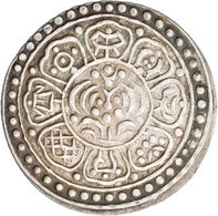 Nepal: Yoga Narendra Malla 1685-1705: Mohar NS 805 (1685), 5,32 G; Dazu Tibet-Tangka O. J. (ca. 1895 - Népal