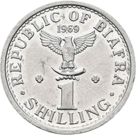 Nigeria: Biafra: Lot 3 Münzen 1969: S Shilling, 2½ Shilling, 1 Pound. KM# 2, 4 Und 6. - Nigeria