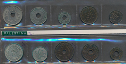Palästina: Lot 10 Münzen 1927 - 1942, Typensammlung. - Autres & Non Classés