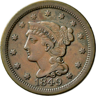 Vereinigte Staaten Von Amerika: 1849 Large Cent N29 VF40. Newcomn N29 Variety, Scarce In Decent Cond - Other & Unclassified