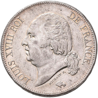 Frankreich: Louis XVIII. 1814,1815-1824: 5 Francs 1824 W, Lille, Gadoury 614, KM 711.13, Winz. Kratz - Altri & Non Classificati