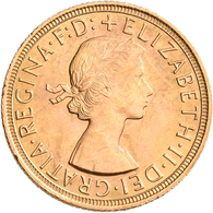Großbritannien - Anlagegold: Elizabeth II. 1952-,: Lot 5 X 1 Sovereign 1958, KM# 908. Gewicht Je 8,0 - Other & Unclassified