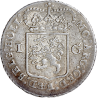 Niederlande: Batavische Republik 1795-1806: 1 Gulden 1795 (Provinz Holland). Bekröntes Wappen, Umsch - 1795-1814 : Napoleonic And French Protectorate/Domination