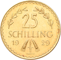 Österreich - Anlagegold: 1. Republik Bis 1945: 25 Schilling 1929, Edelweiss, KM# 2841, Friedberg 521 - Oostenrijk