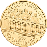 Österreich - Anlagegold: 2. Republik Ab 1945: Serie 1000 Jahre Österreich - Millennium: 1000 Schilli - Autriche