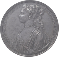 Polen: August II., Der Starke, 1697-1733: Silbermedaille 1719, Von O. Hamerani, Auf Die Flucht Der P - Poland