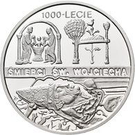 Polen: Lot 2 Münzen: 10 Zlotych 1997, St. Adalbert, 1000 Lecie Smierci Sw. Wojciecha, KM# Y 321, Fis - Poland