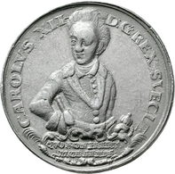 Schweden: Karl XII., 1697-1718: Zinnmedaille 1703, Unsigniert, Von G. Hautsch, Auf Seinen Einzug In - Sweden