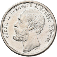 Schweden: Oskar II. 1872-1907: 1 Krone / Krona 1875 S.T. Stockholm. KM# 741. Selten In Dieser Erhalt - Suède