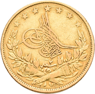 Türkei - Anlagegold: Abdul Aziz 1861-1876 (1277-1293 AH): 100 Kurush 1863 (AH 1277, Jahr 2), KM# 696 - Turquia