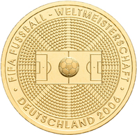 Deutschland - Anlagegold: 100 Euro 2005 Fußball WM 2006 In Deutschland (D), In Originalkapsel Und Et - Duitsland