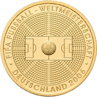 Deutschland - Anlagegold: 100 Euro 2005 Fußball WM 2006 In Deutschland (F), In Originalkapsel Und Et - Alemania