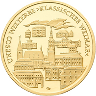 Deutschland - Anlagegold: 3 X 100 Euro 2006 Klasisches Weimar (A,F,G), In Originalkapsel Und Etui, M - Deutschland