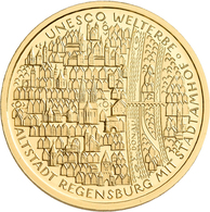 Deutschland - Anlagegold: 100 Euro 2016 Altstadt Regensburg Mit Stadtamhof (A), In Originalkapsel Un - Alemania