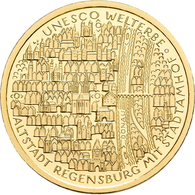 Deutschland - Anlagegold: 2 X 100 Euro 2016 Altstadt Regensburg Mit Stadtamhof (D,J), In Originalkap - Allemagne