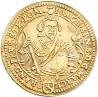 Altdeutschland Und RDR Bis 1800: Brandenburg-Ansbach, Joachim Ernst 1603-1625: Goldgulden 1619. Frie - Andere & Zonder Classificatie