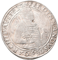 Haus Habsburg: Erzherzog Ferdinand 1564-1595: Guldentaler Zu 60 Kreuzer 1566; 24,3 G. Davenport 51, - Otros – Europa