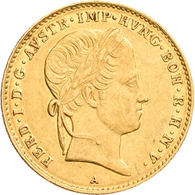 Haus Habsburg: Ferdinand I. 1835-1848: Dukat 1848 A, KM# 2262, Friedberg 481. 3,49 G, 986/1000 Gold. - Otros – Europa