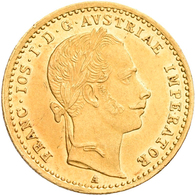 Haus Habsburg: Franz Joseph I. 1848-1916: Dukat 1863 A, KM# 2264, Friedberg 491. 3,49 G, 986/1000 Go - Otros – Europa