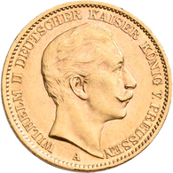 Preußen: Wilhelm II. 1888-1918: Lot 16 Goldmünzen Zu 20 Mark Aus Den Jahren 1894 - 1911. Jaeger 252. - Goldmünzen