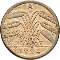 Weimarer Republik: 50 Reichspfennig 1924 A, Jaeger 318, R, Korrosion, Schön - Sehr Schön, Mit Aktuel - Sonstige & Ohne Zuordnung