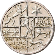 Weimarer Republik: 3 Reichsmark 1927 A, Universität Marburg, Jaeger 330, Sehr Schön - Vorzüglich. - Andere & Zonder Classificatie