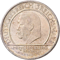 Weimarer Republik: Lot 2 Münzen: 3 Reichsmark 1929 E, Schwurhand, Jaeger 340 + 5 Reichsmark 1929 E, - Autres & Non Classés