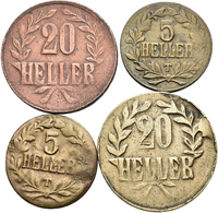 Deutsch-Ostafrika: Wilhelm II. 1888-1918: Die Notmünzen Aus Tabora: 2 X 5 Heller 1916 T (1x Dünn, 1x - Afrique Orientale Allemande