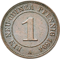 Deutsch-Neuguinea: 1 Neu-Guinea Pfennig 1894 A, Jaeger 702, Feine Patina, Vorzüglich. - Deutsch-Neuguinea