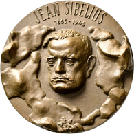 Medaillen Alle Welt: Finnland: Bronzene Sibelius Medaille O. J. Von Eila Hiltunen, 56 Mm, 156 G, Seh - Ohne Zuordnung