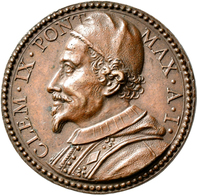 Medaillen Alle Welt: Italien-Kirchenstaat, Clemens IX. 1667-1669: Æ Medaille Anno I (1668), Unsignie - Ohne Zuordnung