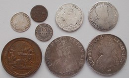 Frankreich: Lot 8 Münzen 1643-1813, Dabei 2 X ECU 1739/1785. - Andere & Zonder Classificatie