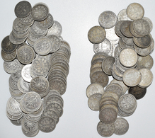 Umlaufmünzen 1 Pf. - 1 Mark: Lot 173 X 1 Mark, Jaeger 9 Und 17, Diverse Jahrgänge Und Erhaltungen, S - Taler Et Doppeltaler