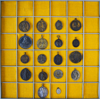 Medaillen - Religion: Kleines Konvolut Von 18 Europäischen Wallfahrtsmedaillen In Silber, Bronze Und - Unclassified
