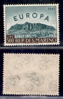 SAN MARINO - 1961 - 500 Lire Europa Unita (568) - Gomma Integra (40) - Altri & Non Classificati