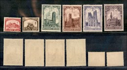 BELGIO - 1928 - Cattedrali (244/249) - Serie Completa - Gomma Originale - Andere & Zonder Classificatie