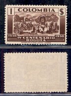 COLOMBIA - 1938 - 1 Pesos IV Centenario Bogota (395) - Gomma Integra (60) - Altri & Non Classificati