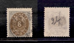 DANIMARCA - 1871 - 8 Skilling Doppio Ovale (19IA) - Usato (60) - Other & Unclassified