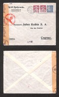 DANIMARCA - Perfin (R & C) - Busta Da Copenhagen A Cognac Del 4.5.42 - Censure - Other & Unclassified